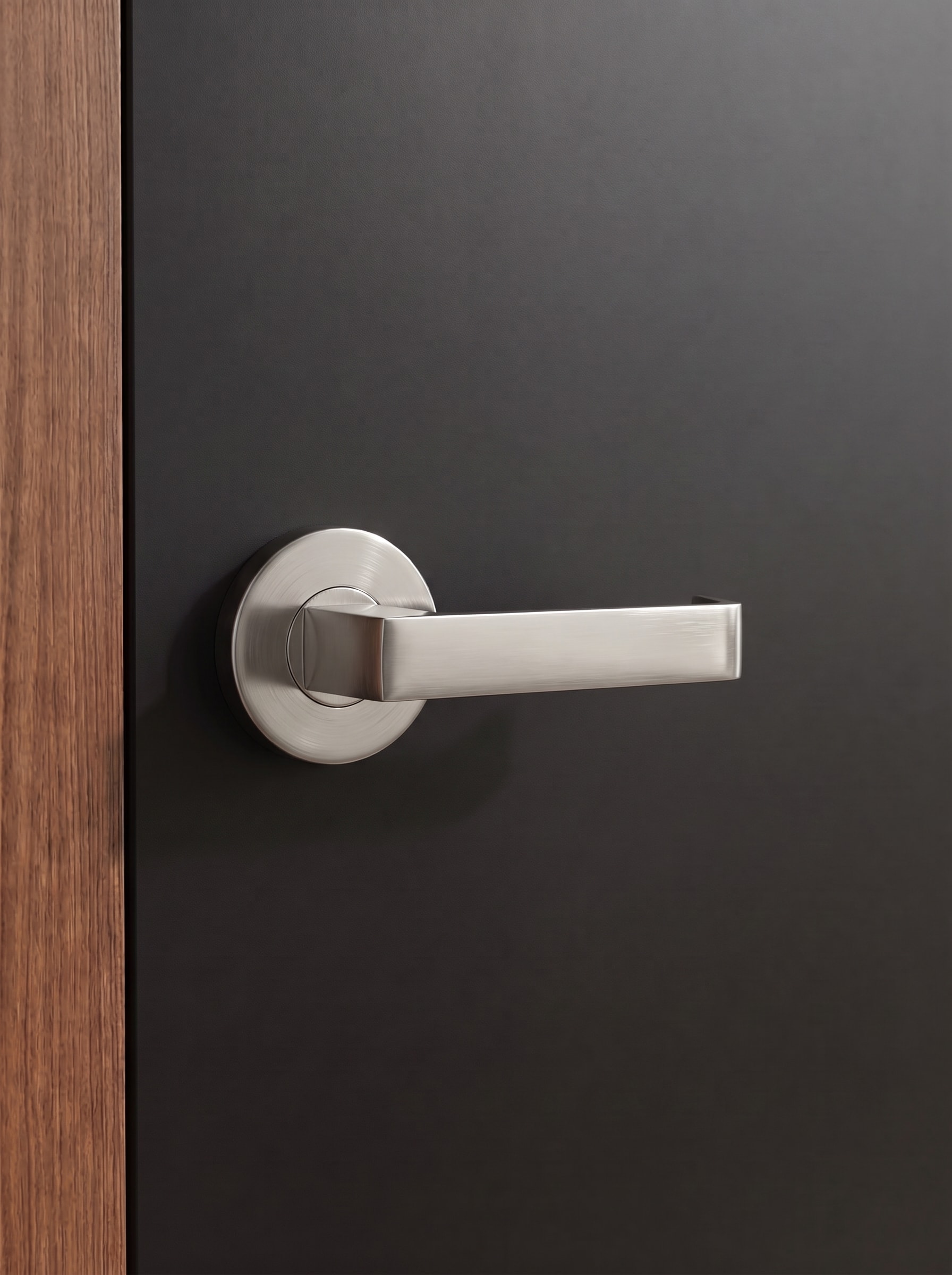 Dallas lever installed on a door