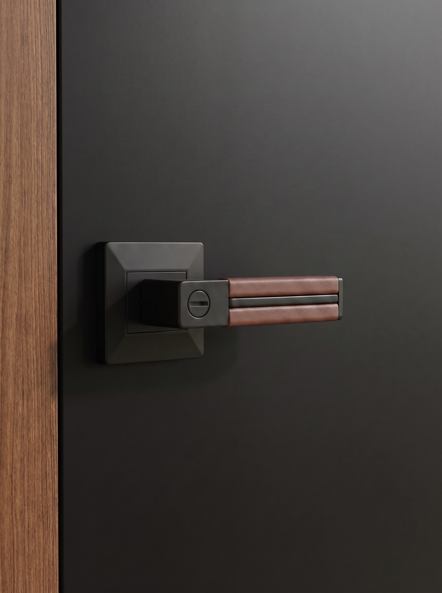 Hamilton lever installed on a door