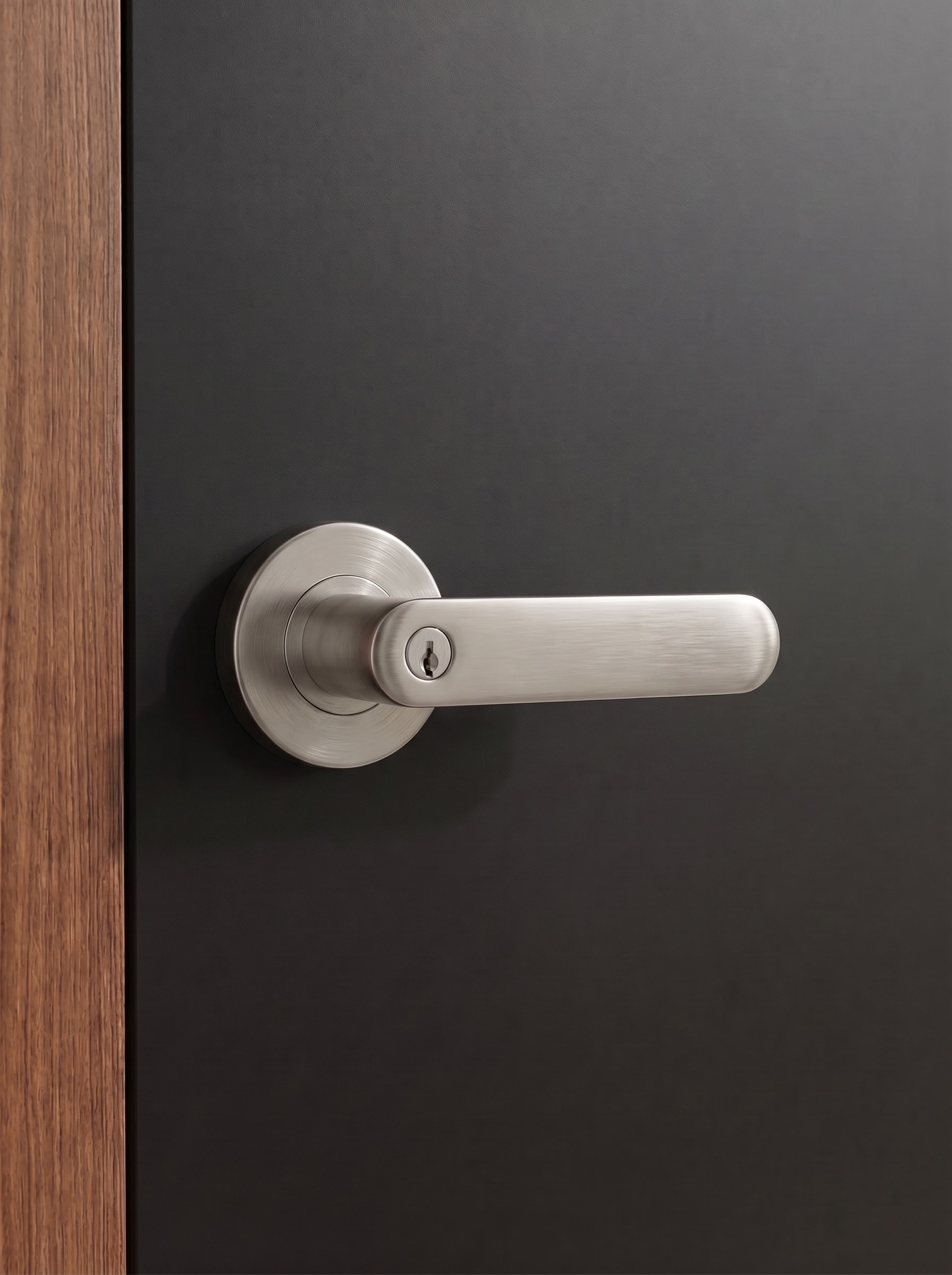 Kingston lever installed on a door