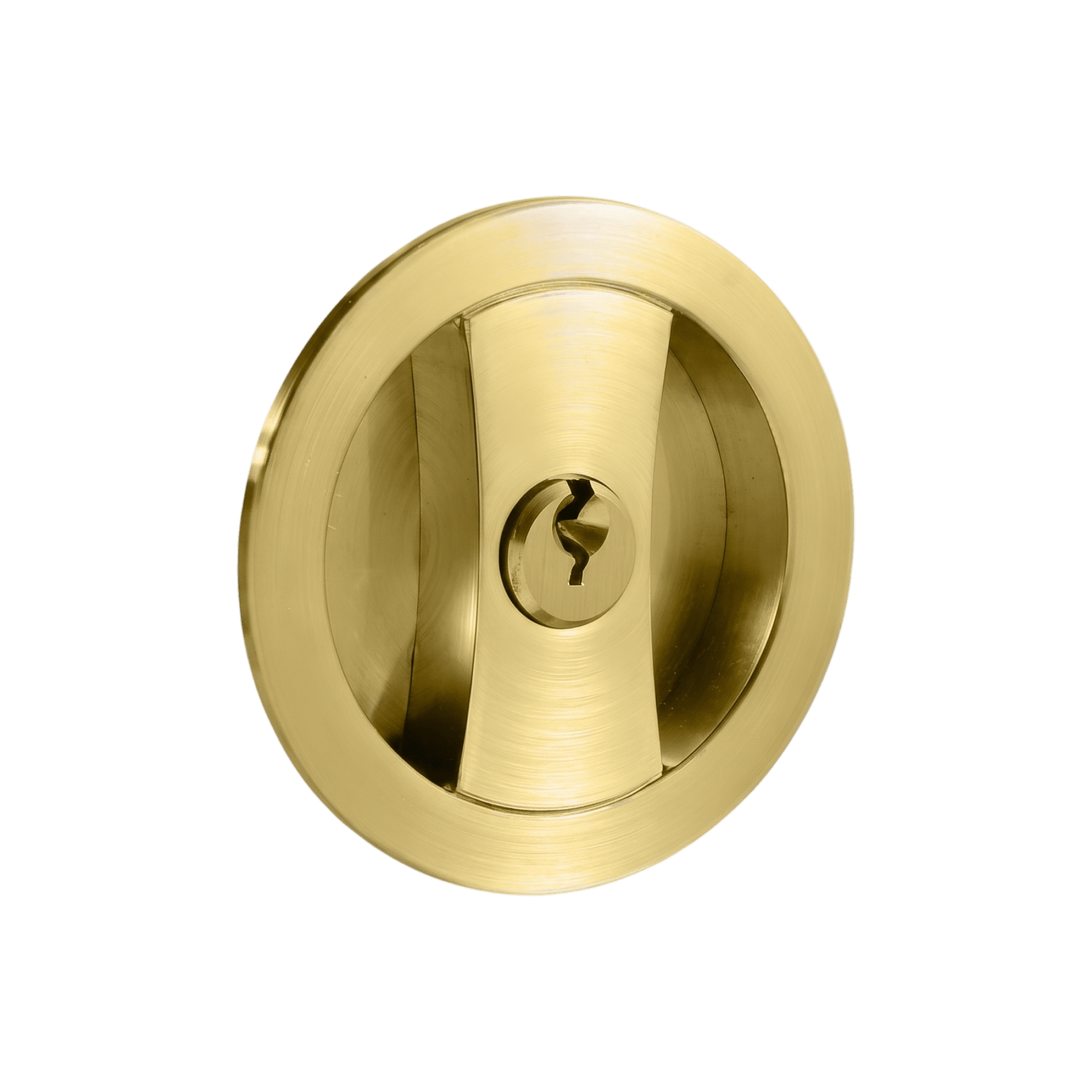 Round cavity pull for a sliding entrance door